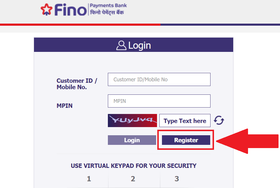 Fino Bank Net Banking Registration